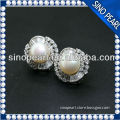 AAA 12-13MM charming 925 sterling silver stud freshwater pearl ear tops PE037